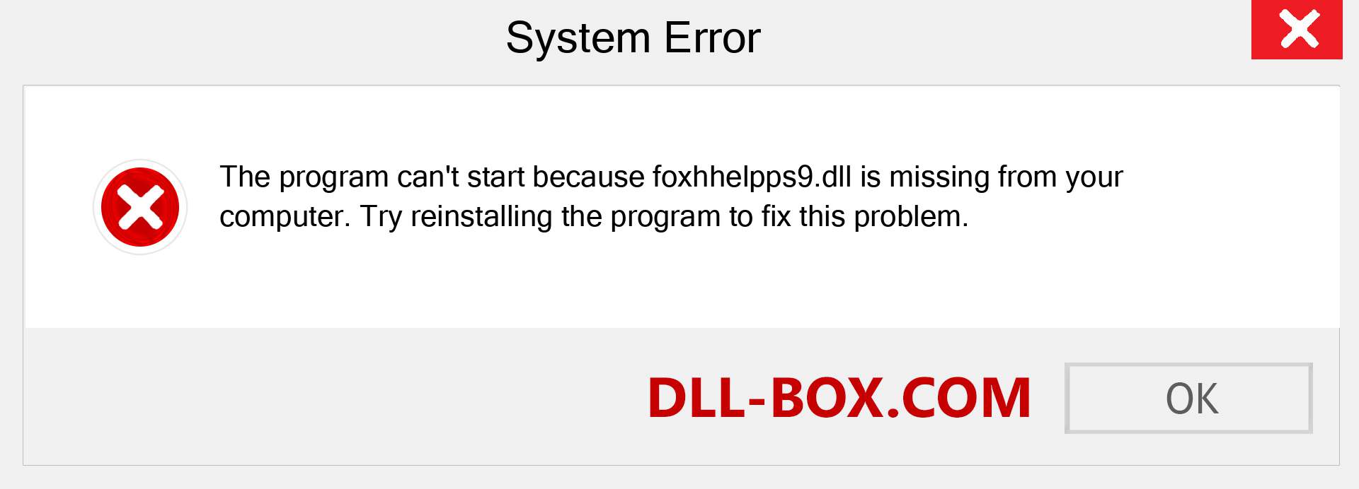  foxhhelpps9.dll file is missing?. Download for Windows 7, 8, 10 - Fix  foxhhelpps9 dll Missing Error on Windows, photos, images